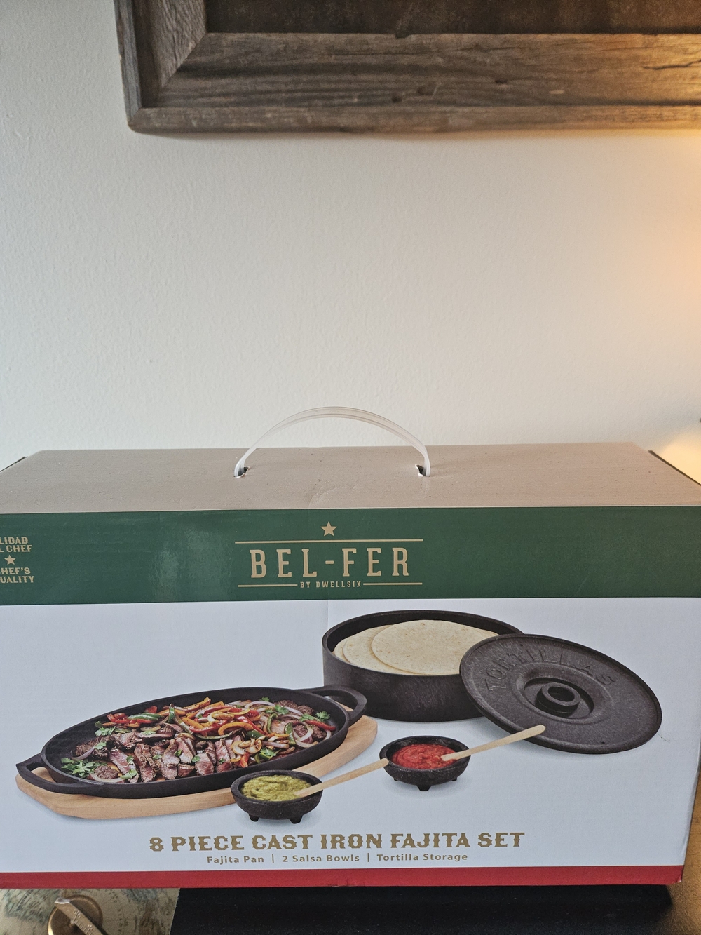 Brand New 8-Piece Cast Iron Fajita Set in Black - Complete Home Games Cookware